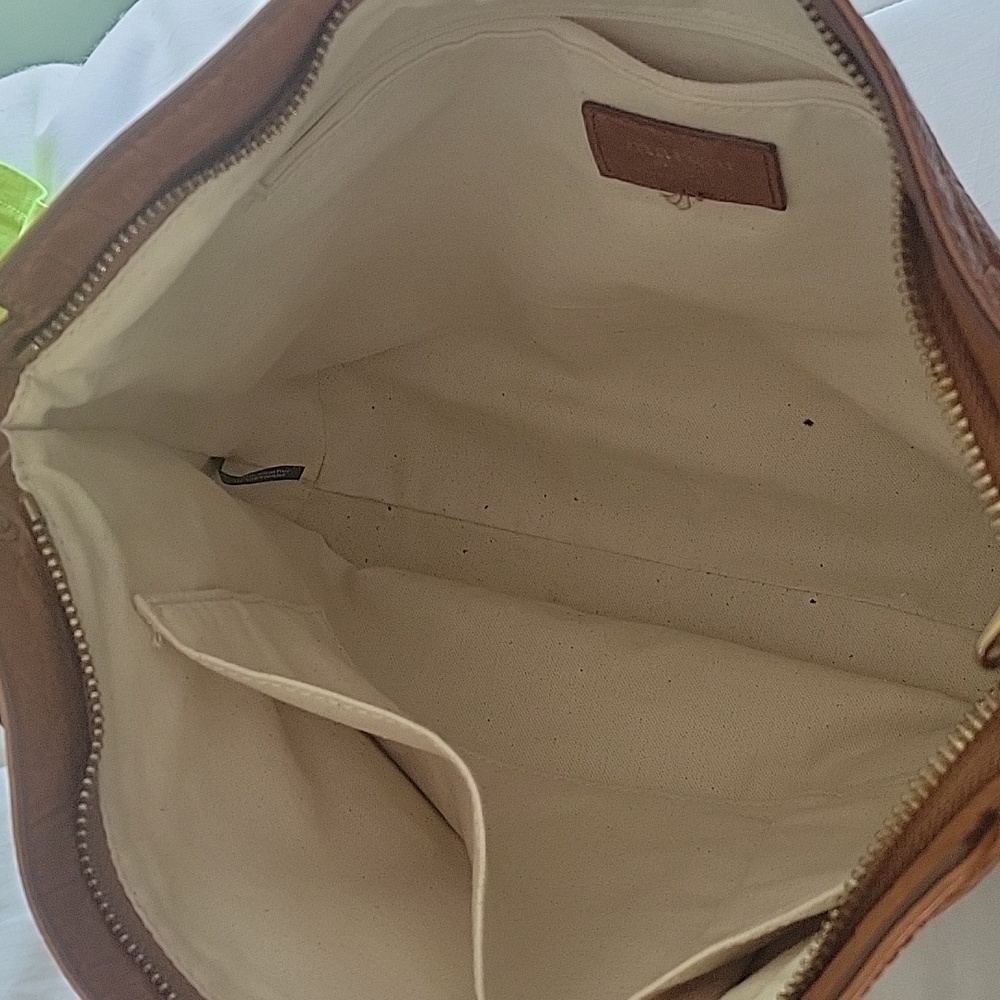 MARGOT LEATHER SHOULDER BAG TAN/BROWN - Picture 11 of 16